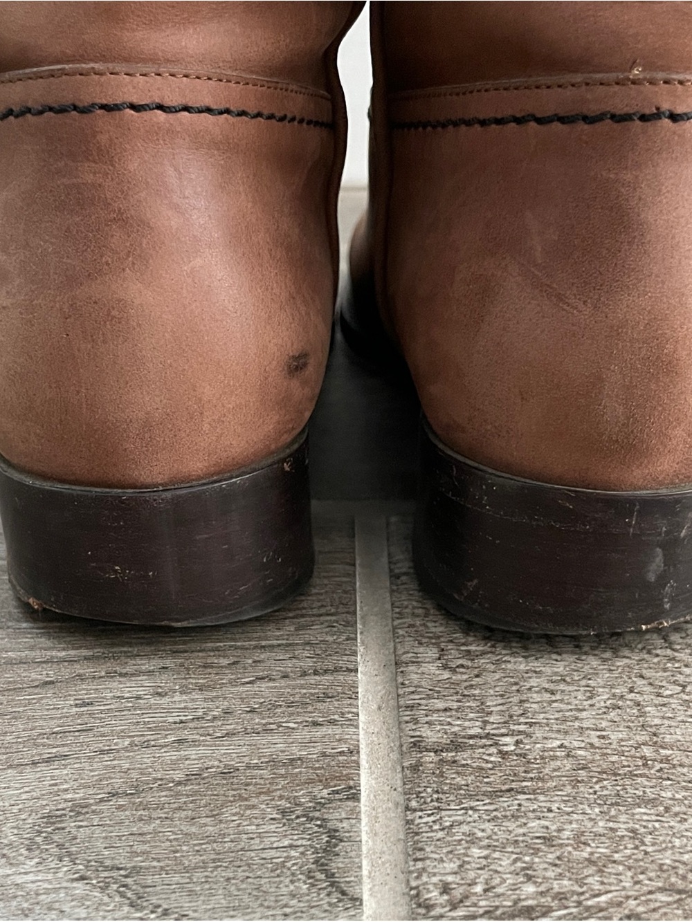 CHANEL Brown Leather Knee-High CC Logo Riding Western Boots - Picture 8 of 12